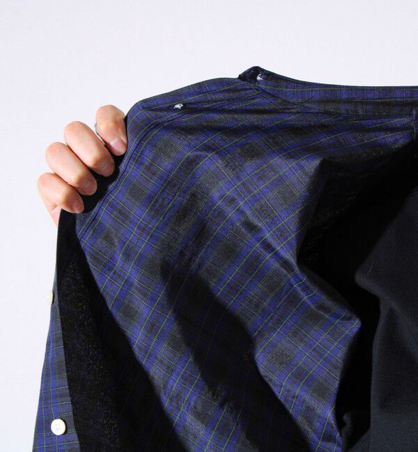 GLOSTER「【GLOSTER/グロスター】T/Cブロード バンドカラーシャツ（ギンガム/タータン）」|シャツ・ブラウス|