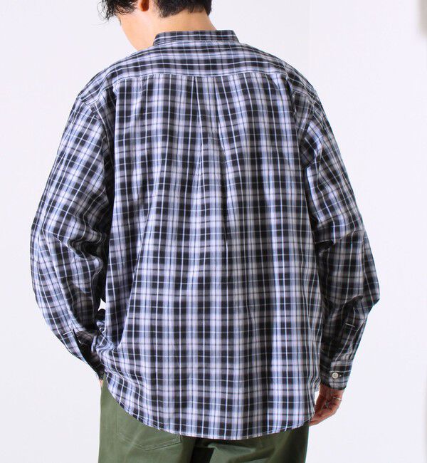 GLOSTER「【GLOSTER/グロスター】T/Cブロード バンドカラーシャツ（ギンガム/タータン）」|シャツ・ブラウス|