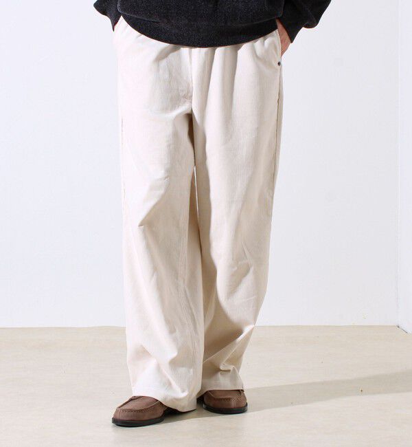 GLOSTER「【セットアップ対応】【GEVACO】コーデュロイ イージーワイドパンツ」|チノ|