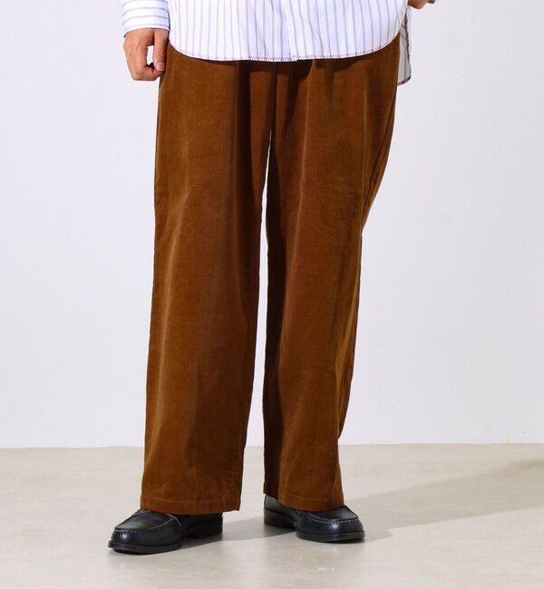 GLOSTER「【セットアップ対応】【GEVACO】コーデュロイ イージーワイドパンツ」|チノ|