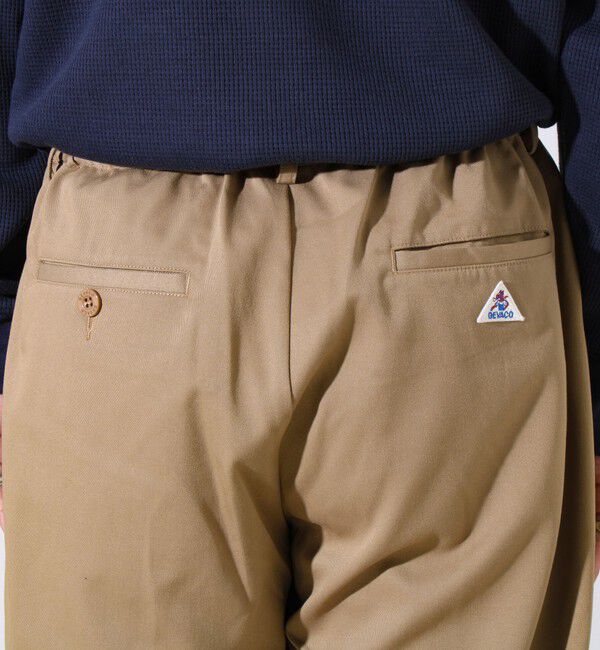 GLOSTER「【GEVACO】ドロストイージーパンツ ストレッチツイル 裾ドローコード付き」|チノ|