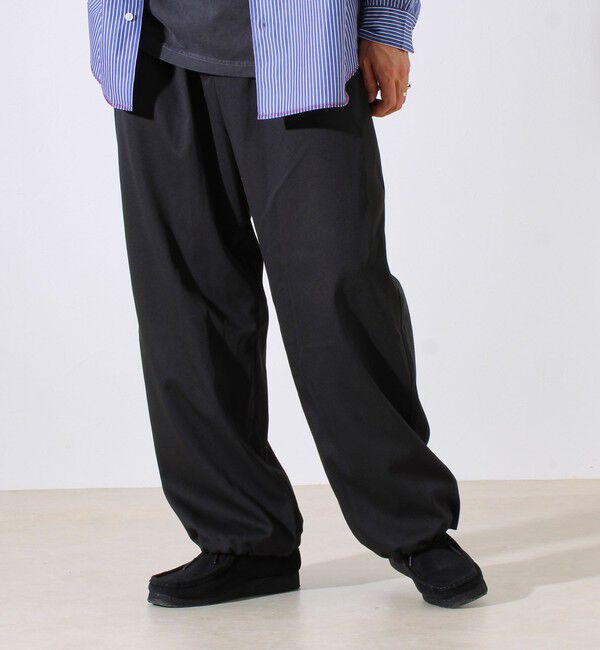 GLOSTER「【GEVACO】ドロストイージーパンツ ストレッチツイル 裾ドローコード付き」|チノ|