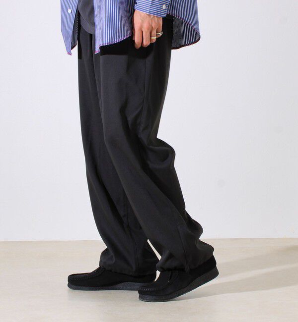 GLOSTER「【GEVACO】ドロストイージーパンツ ストレッチツイル 裾ドローコード付き」|チノ|