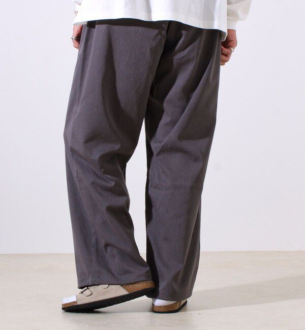 GLOSTER「【GEVACO】ドロストイージーパンツ ストレッチツイル 裾ドローコード付き」|チノ|