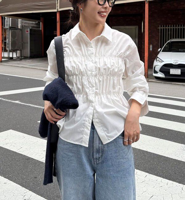 fredy emue「【@sora_522m企画】シャーリングシャツ」|シャツ・ブラウス|