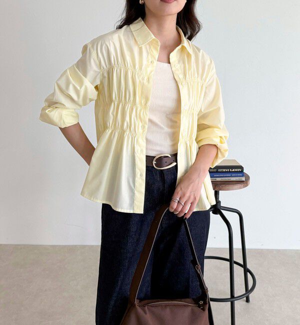 fredy emue「【@sora_522m企画】シャーリングシャツ」|シャツ・ブラウス|