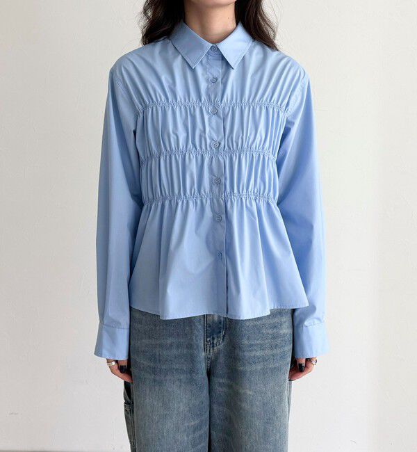 fredy emue「【@sora_522m企画】シャーリングシャツ」|シャツ・ブラウス|