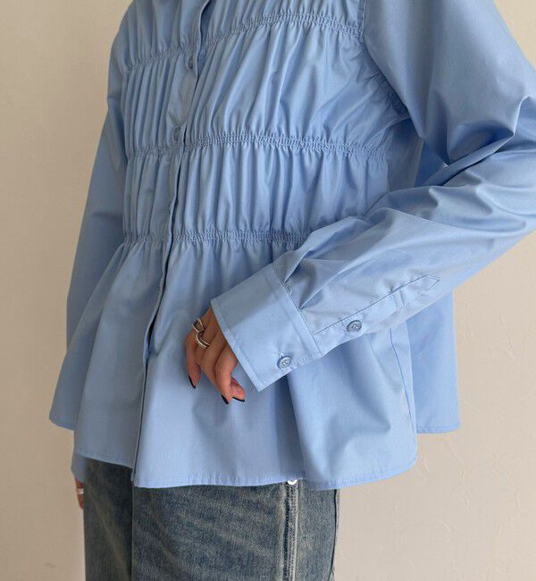 fredy emue「【@sora_522m企画】シャーリングシャツ」|シャツ・ブラウス|