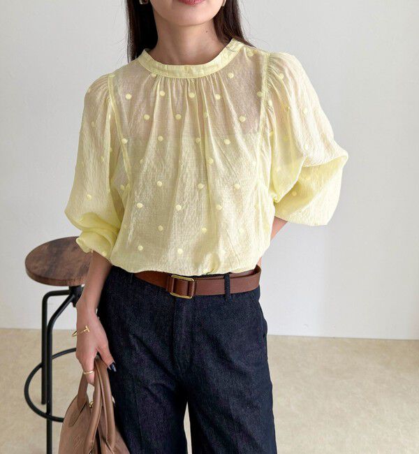 fredy emue「ドット刺繍2ＷAYブラウス」|シャツ・ブラウス|