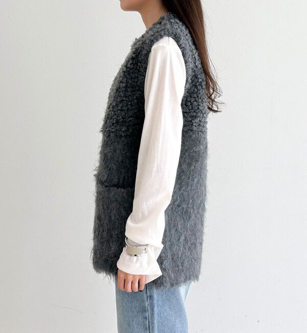 fredy emue「ループ起毛切替ニットジレ」|ベスト・ジレ|