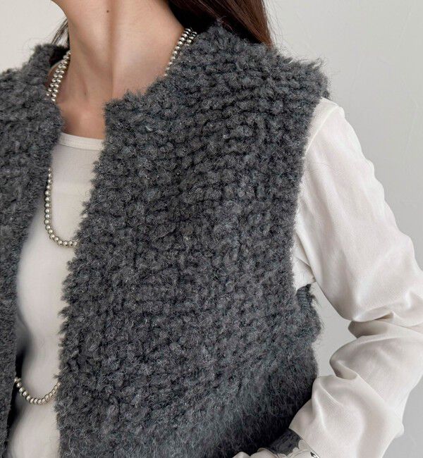 fredy emue「ループ起毛切替ニットジレ」|ベスト・ジレ|