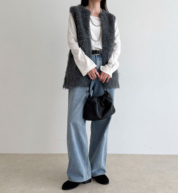 fredy emue「ループ起毛切替ニットジレ」|ベスト・ジレ|