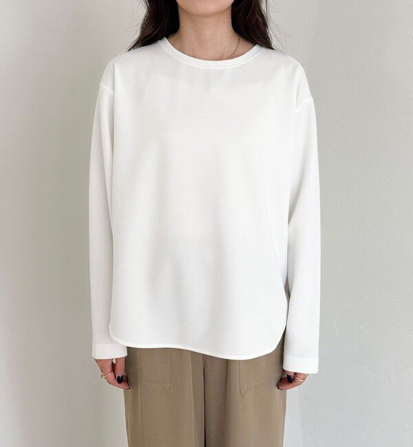 fredy emue「【大人の優秀ブラウスT】ジョーゼットブラウスTシャツ」|Tシャツ・カットソー|