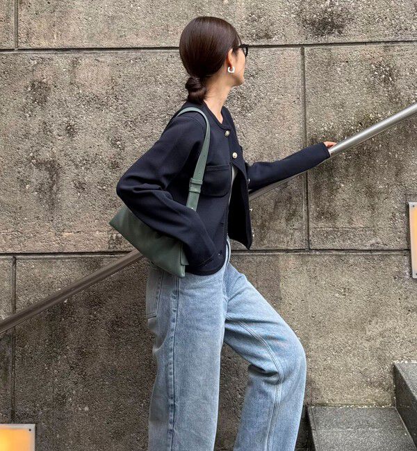 fredy emue「刺繍入りコンパクトニットジャケット」|カーディガン|