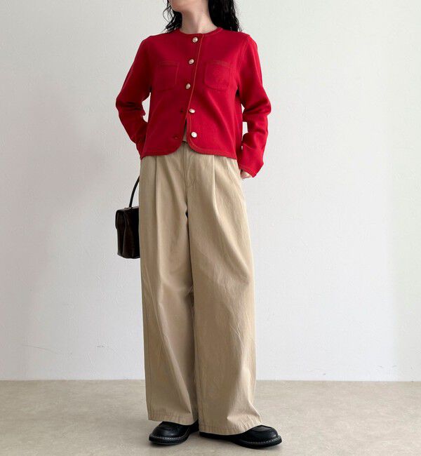 fredy emue「刺繍入りコンパクトニットジャケット」|カーディガン|