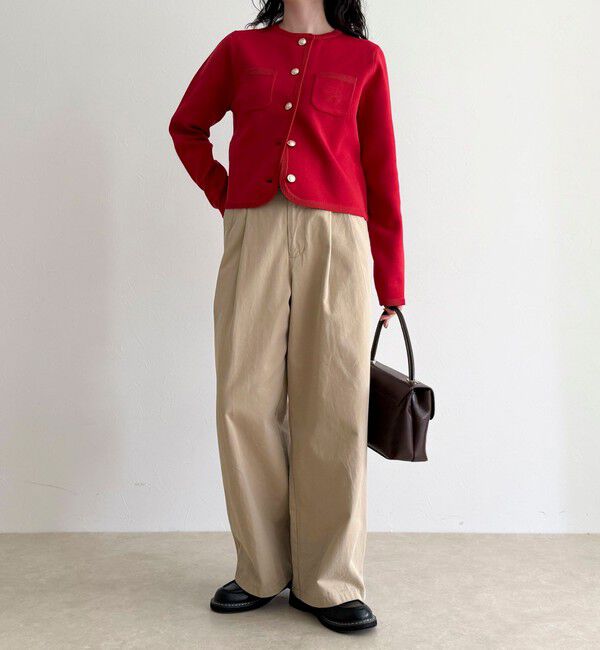 fredy emue「刺繍入りコンパクトニットジャケット」|カーディガン|