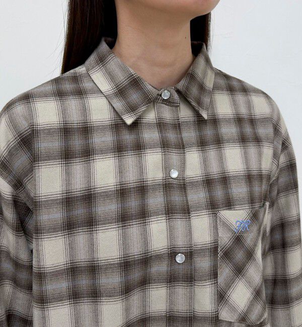 fredy emue「オンブレーチェックシャツブルゾン」|シャツ・ブラウス|