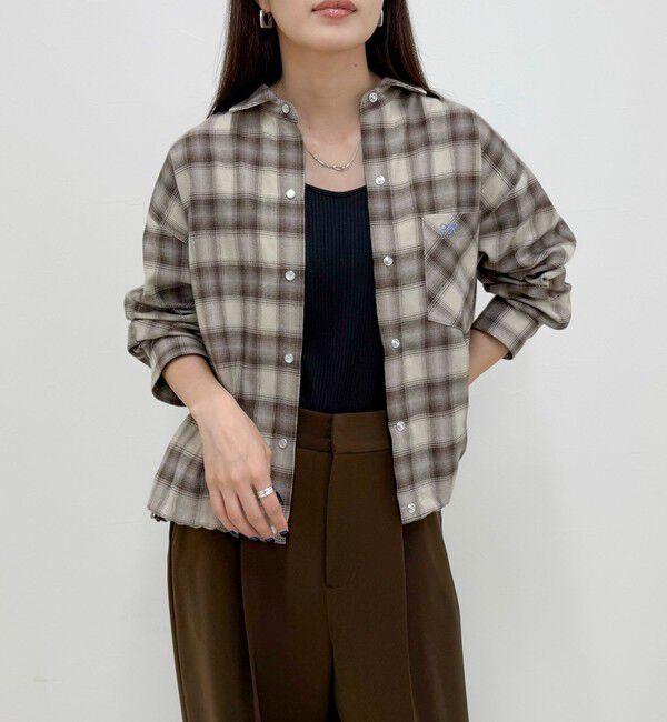 fredy emue「オンブレーチェックシャツブルゾン」|シャツ・ブラウス|