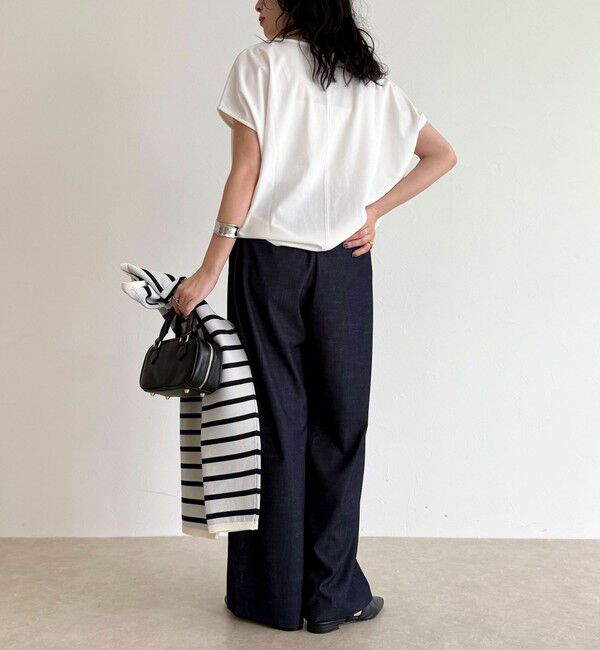 fredy emue「シャンブレーデニムライクイージーパンツ」|チノ|