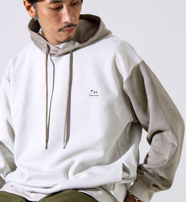 GLOSTER「【新配色で再登場】フレブルスエード バイカラーパーカー」|パーカー|