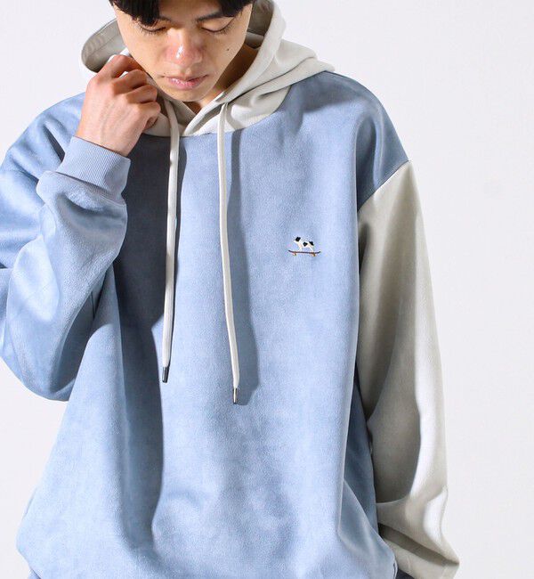 GLOSTER「【新配色で再登場】フレブルスエード バイカラーパーカー」|パーカー|