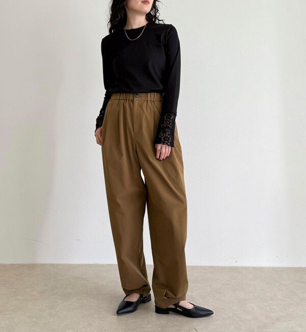 fredy emue「レーススリーブ衿フリルロンTシャツ」|Tシャツ・カットソー|