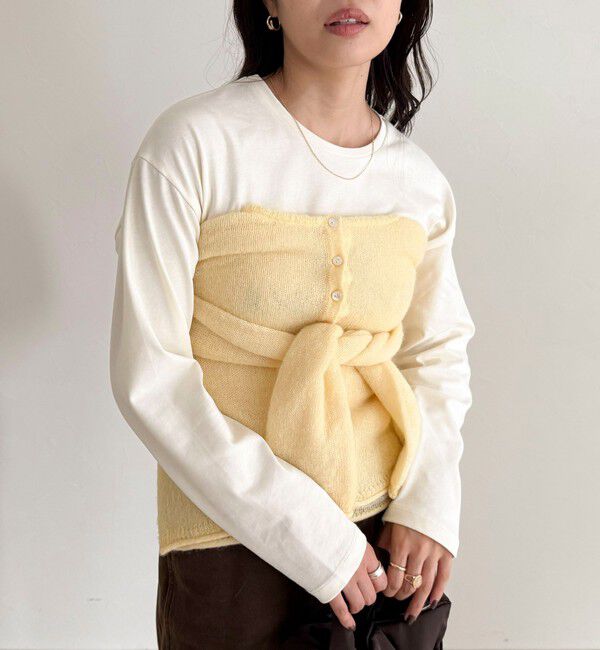 fredy emue「モヘヤ混ビスチェカーディガン」|カーディガン|