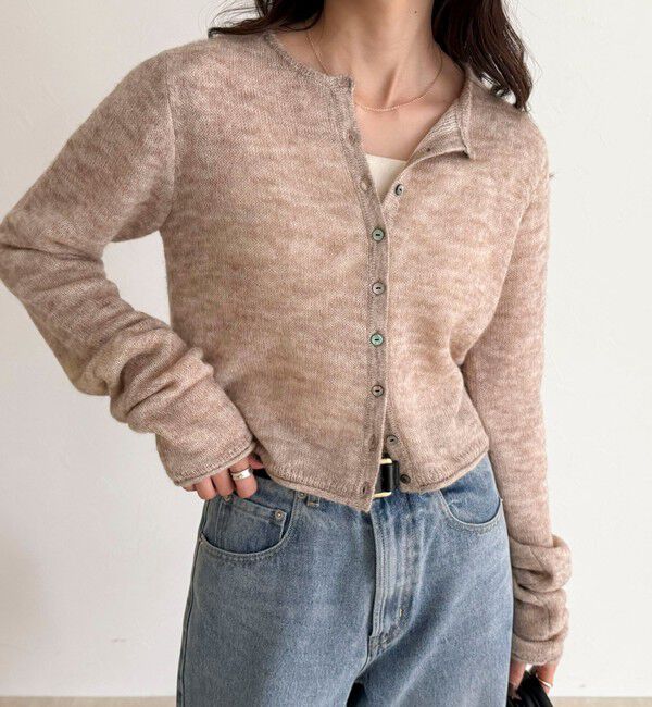 fredy emue「モヘヤ混ビスチェカーディガン」|カーディガン|ベージュ