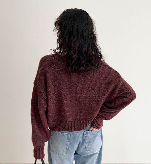 fredy emue「キラキラクロップド丈ニットプルオーバー」|ニット・セーター|