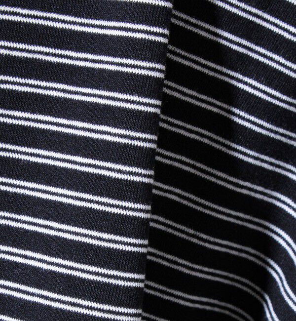 GLOSTER「【配色リブが映える主役ボーダー】Helloボーダー ロングスリーブTシャツ」|Tシャツ・カットソー|