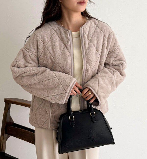 fredy emue「ファーキルトジップコート」|その他|