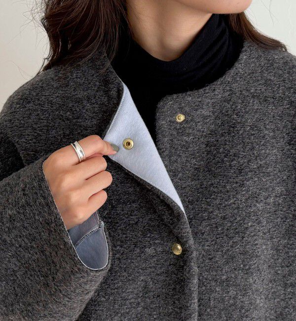 fredy emue「イタリアンエアリーノーカラーブルゾン」|ブルゾン・スタジャン|