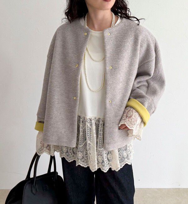 fredy emue「イタリアンエアリーノーカラーブルゾン」|ブルゾン・スタジャン|