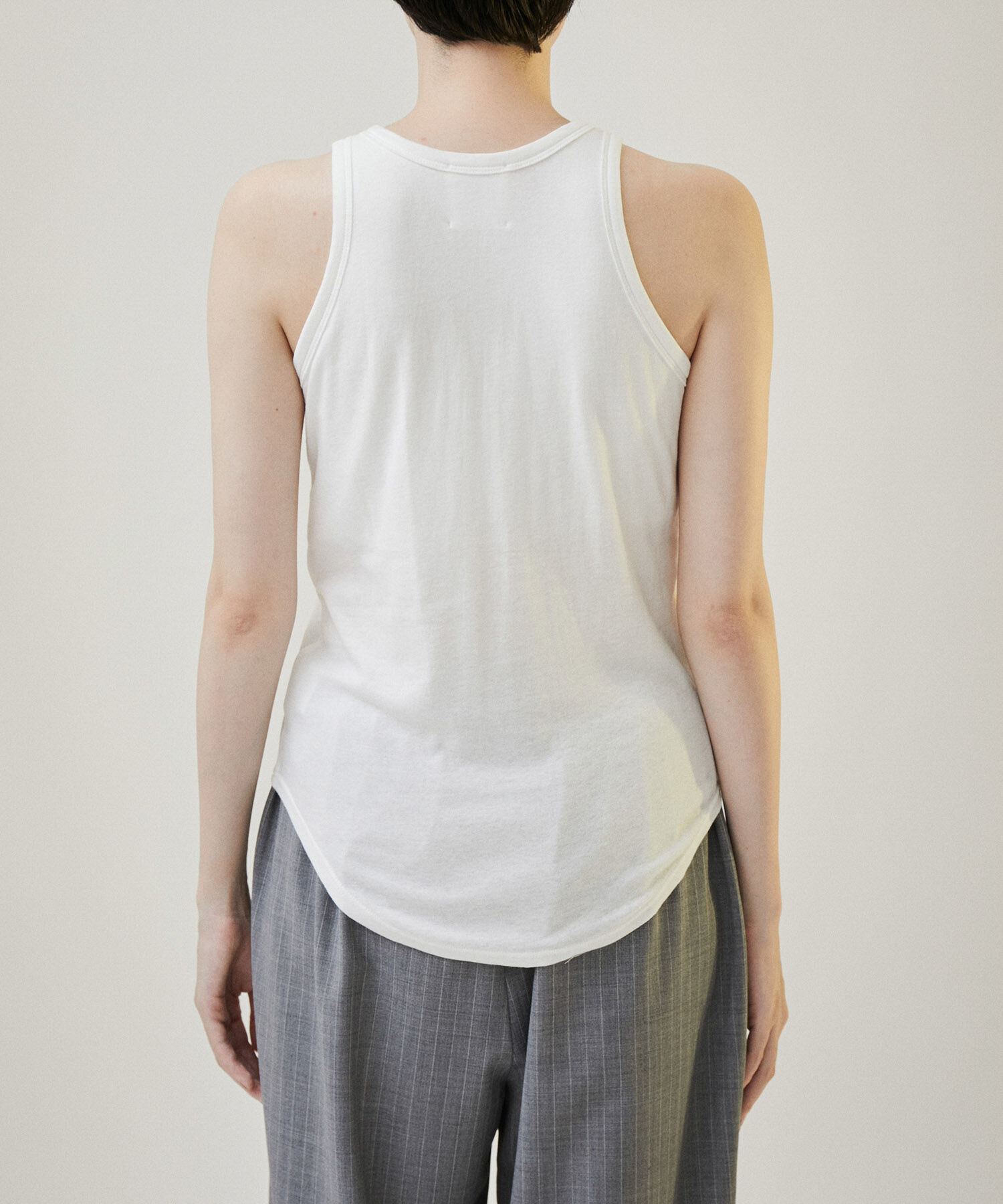 SALON adam et rope'「【Smile Cotton】カップ付きアメリカンスリーブタンクトップ」|タンクトップ|