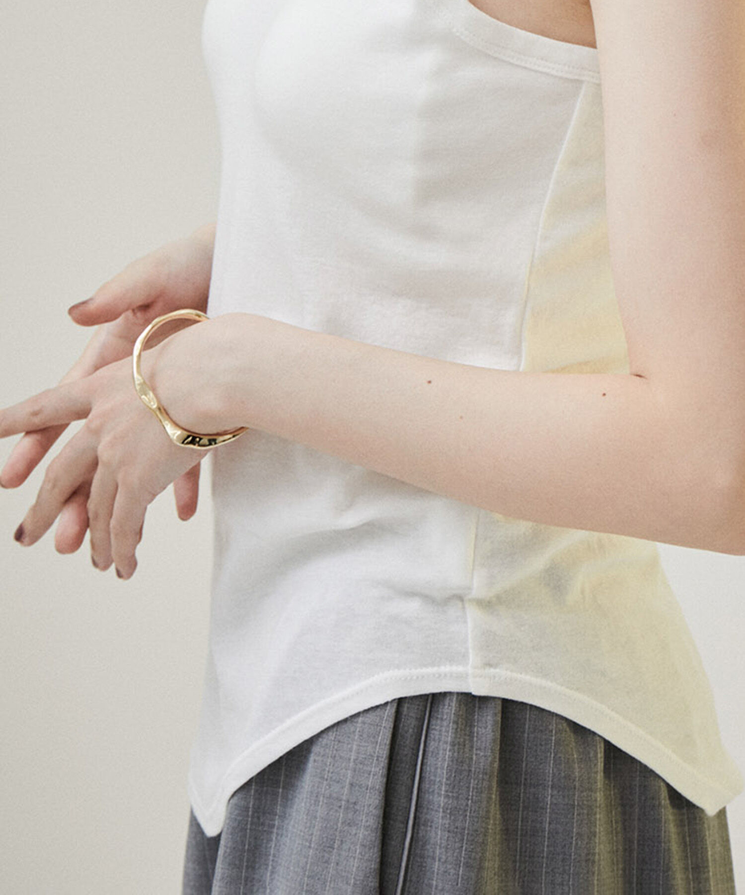 SALON adam et rope'「【Smile Cotton】カップ付きアメリカンスリーブタンクトップ」|タンクトップ|