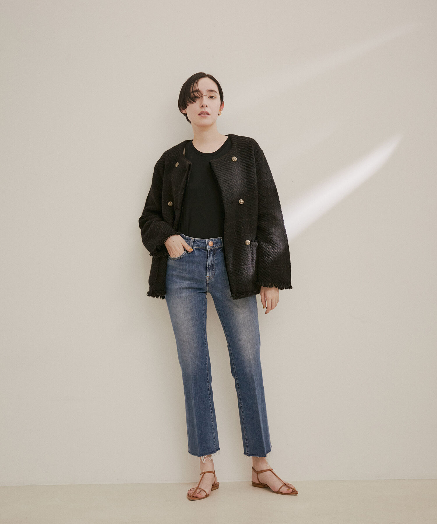 SALON adam et rope'「【Smile Cotton】カップ付きアメリカンスリーブタンクトップ」|タンクトップ|