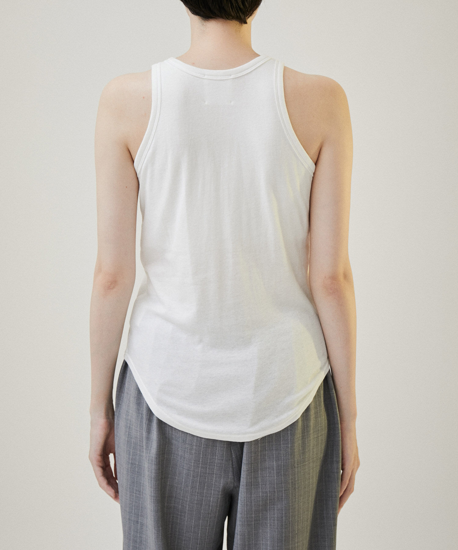 SALON adam et rope'「【Smile Cotton】カップ付きアメリカンスリーブタンクトップ」|タンクトップ|