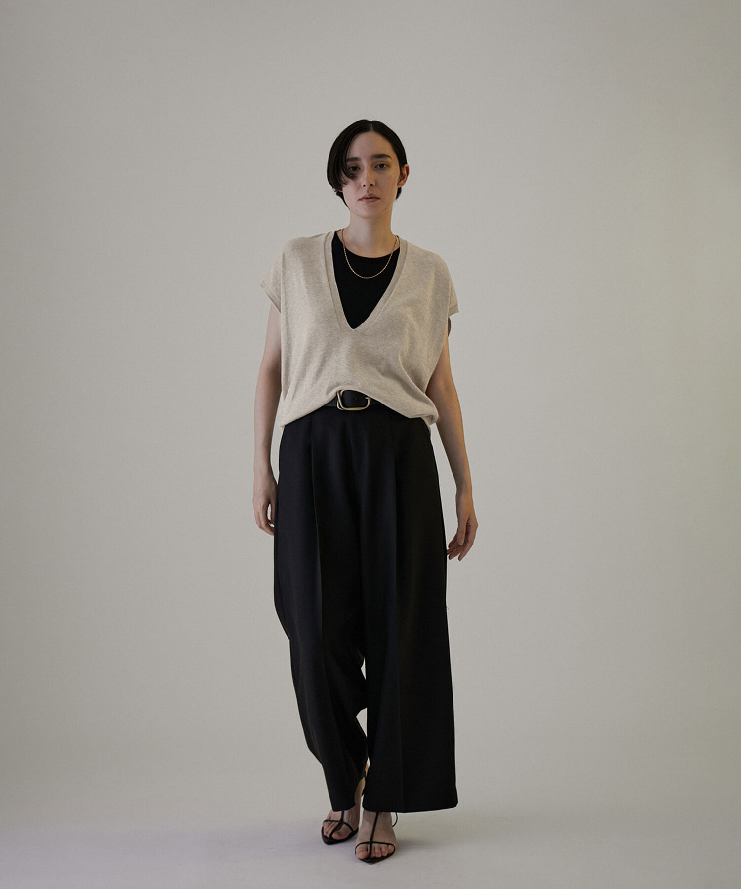 SALON adam et rope'「【Smile Cotton】カップ付きアメリカンスリーブタンクトップ」|タンクトップ|