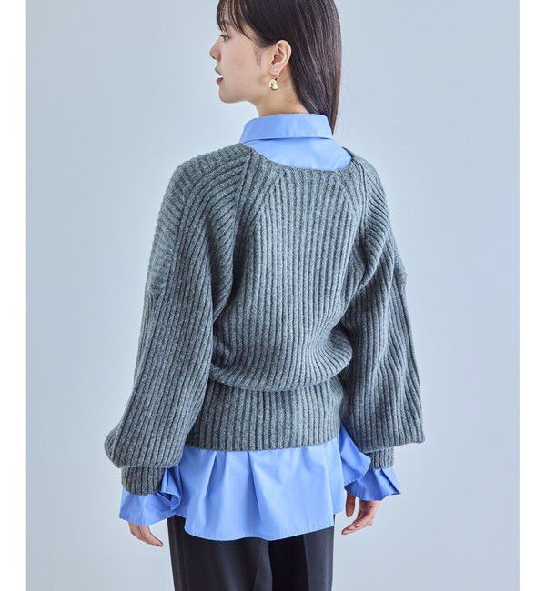 VIS「ふんわりカシュクールニットプルオーバー」|ニット・セーター|