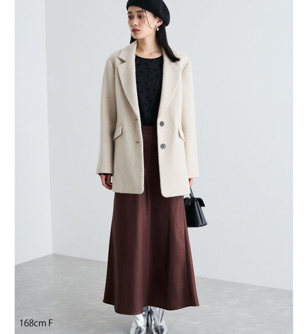 VIS「【選べる着丈】シャイニーナロースカート【洗える】」|スカート|