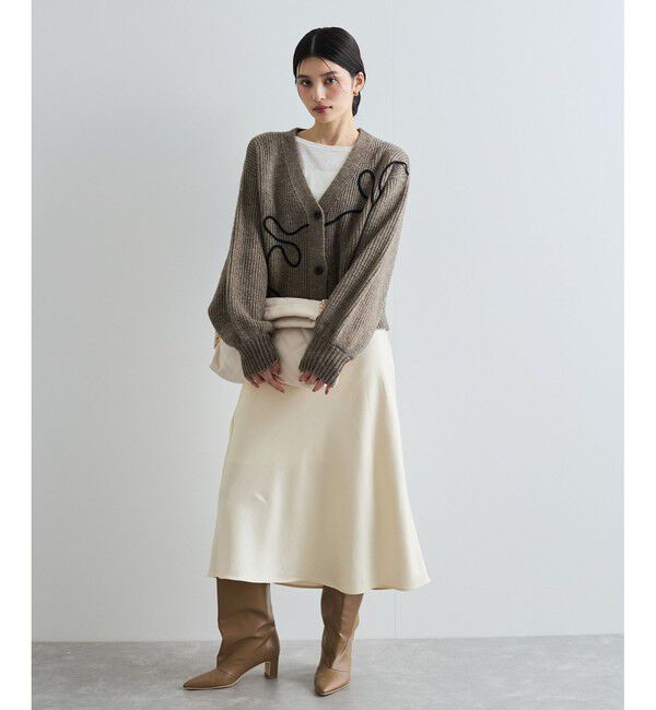 VIS「【選べる着丈】シャイニーナロースカート【洗える】」|スカート|