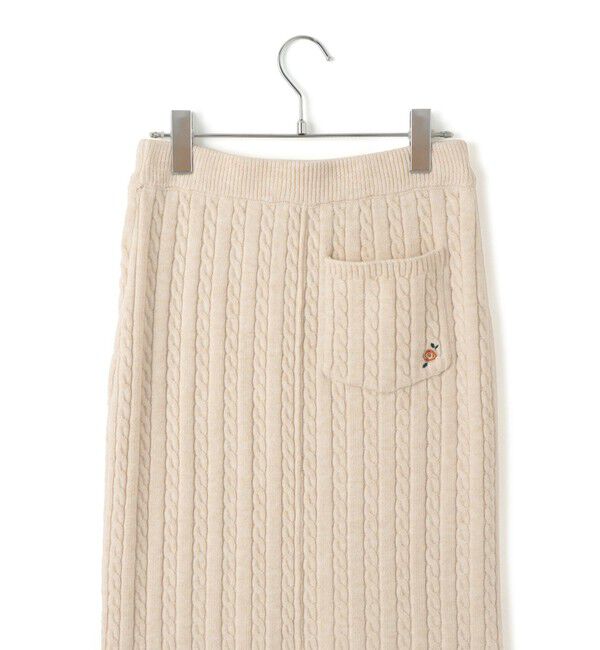 VIS「【DILIGENCE PARLOUR】VIS別注モデルローズ刺繍ポロケーブルニットスカート【セットアップ対応】」|スカート|