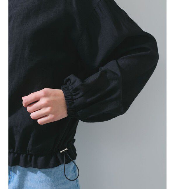 VIS「【追加】【WEB限定】シアーバックフリルフードブルゾン【洗える】」|ブルゾン・スタジャン|