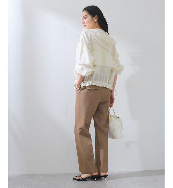 VIS「【追加】【WEB限定】シアーバックフリルフードブルゾン【洗える】」|ブルゾン・スタジャン|