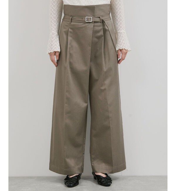 VIS「【洗える】2WAYラップデザインパンツ」|チノ|