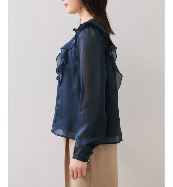 VIS「シアーラッフルブラウス/イージーケア」|シャツ・ブラウス|