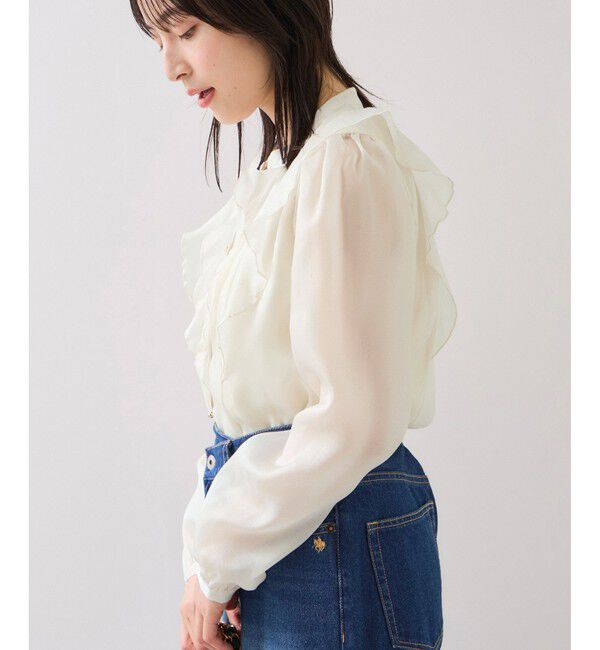 VIS「シアーラッフルブラウス/イージーケア」|シャツ・ブラウス|