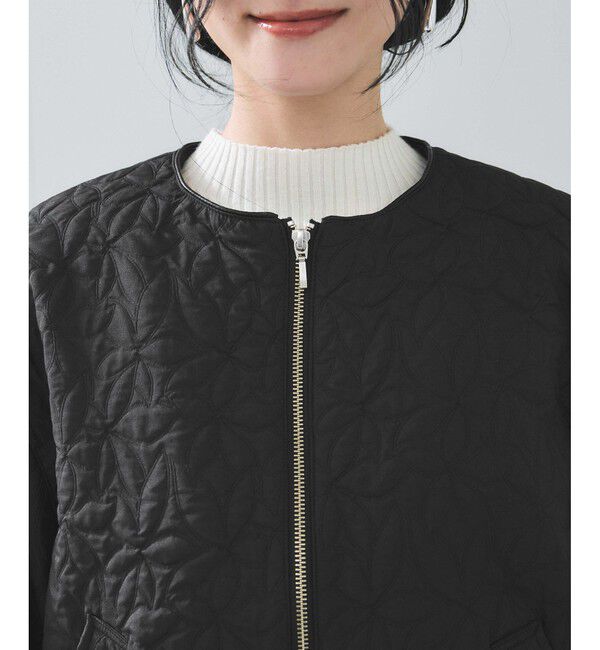 VIS「合皮パイピングキルトアソートブルゾン」|ブルゾン・スタジャン|