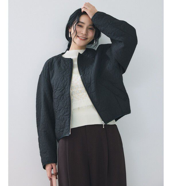 VIS「合皮パイピングキルトアソートブルゾン」|ブルゾン・スタジャン|