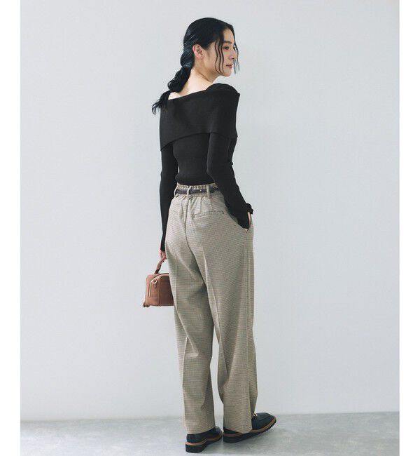 VIS「【美得】オフショルダーモチモチリブニット/好評につき再入荷」|ニット・セーター|